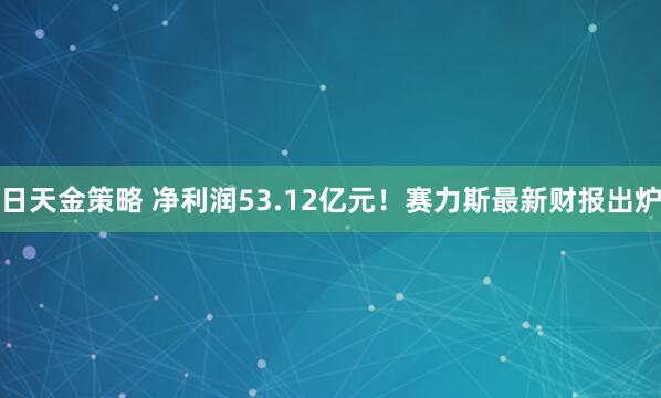 日天金策略 净利润53.12亿元！赛力斯最新财报出炉