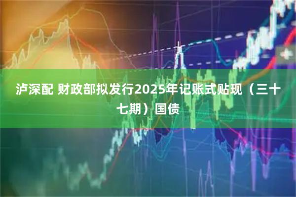 泸深配 财政部拟发行2025年记账式贴现（三十七期）国债