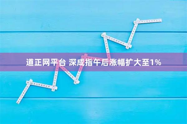 道正网平台 深成指午后涨幅扩大至1%